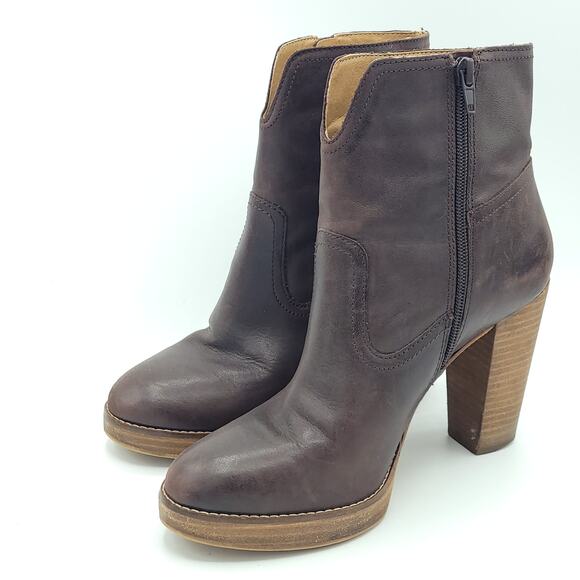 Lucky Brand Queys Platform Bootie brown women's size 9 - Picture 4 of 9